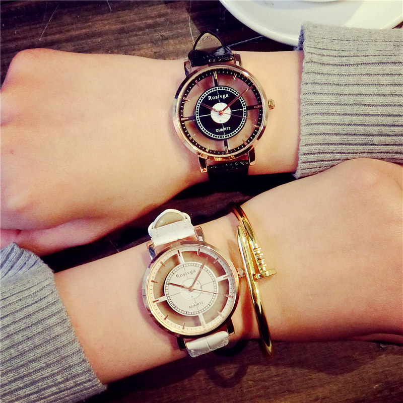 正品[镂空表 女]ck女表透明镂空手表评测 镂空钻