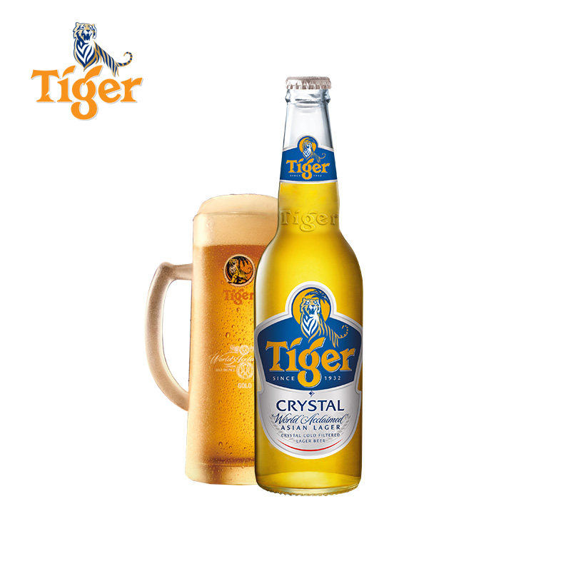 喜力官方 tiger/虎牌啤酒 虎牌晶纯 大瓶装 550ml*12瓶