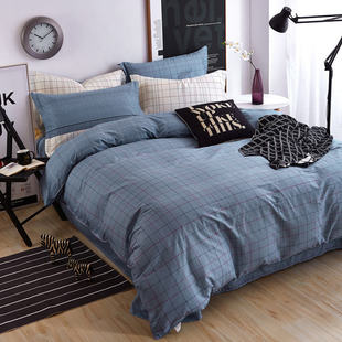 床上用品家纺四件套全棉纯棉被套床单寝室学生三件套1.2米1.5m1.8
