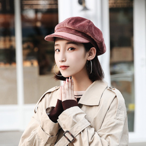 秋冬丝绒蓓蕾帽