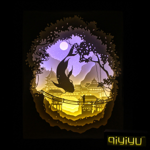 创意温馨浪漫光影纸雕灯