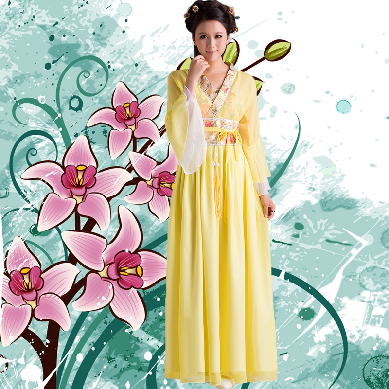 古装服装仙女汉服女装贵妃公主襦裙唐装性感雪纺古筝演出服飘逸夏