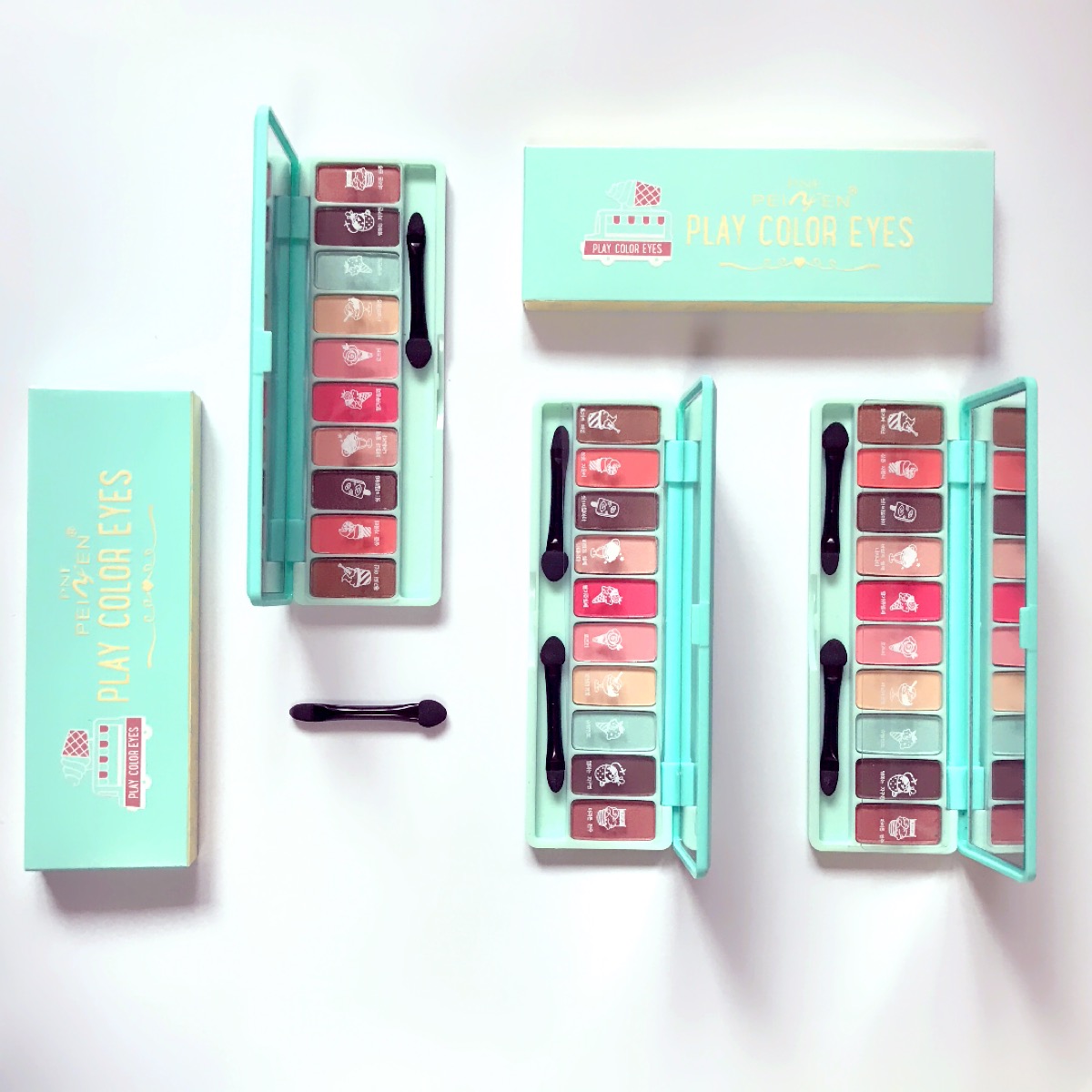 咖啡大地色西柚果汁冰淇淋10色眼影盘哑光珠