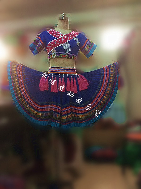 苗族黛帕舞蹈服定制演出服舞台服造型服装唐装汉服定做直销包邮
