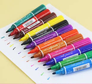 梦想家文体◆文具荧光笔标记笔 12色双头水彩笔TSP49405