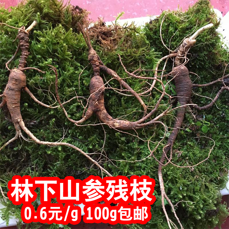 长白山18年带土野山参残参移山参林下参东北林下老山参100g包邮