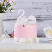 CAKEBOSS天使之梦白天鹅翻糖乳酪夹心七夕情人节蛋糕北京同城配送