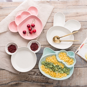 可爱米奇陶瓷分格餐盘