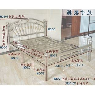 不锈钢床 公寓双人床1.8米 1.5米单人床 铁艺床架/可定制304