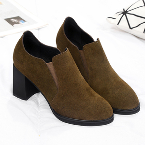 真皮防水台高跟及踝靴