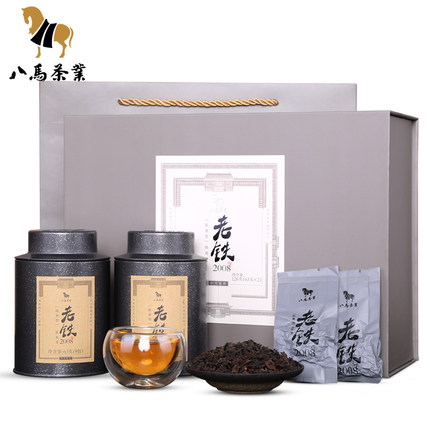 八马茶叶 安溪铁观音陈香老铁2008 陈年原产地特级茶叶礼盒126克