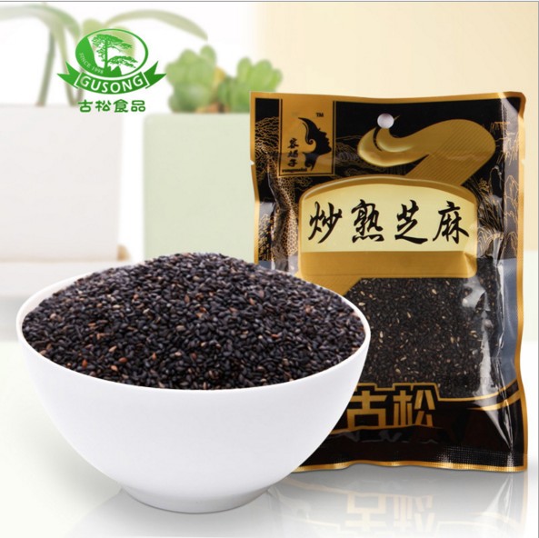 黑芝麻炒熟烘焙原材料 古松 元宵汤圆馅料 蛋糕面包西点装饰 100g