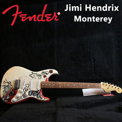 旋转七天琴行 fender jimi hendrix monterey花童 墨西哥产电吉他