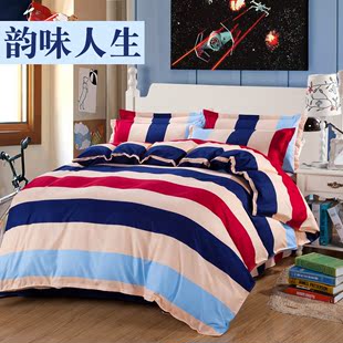 韩式家纺简约四件套特价床上用品4件套1.5m/1.8米2床单被套三件套