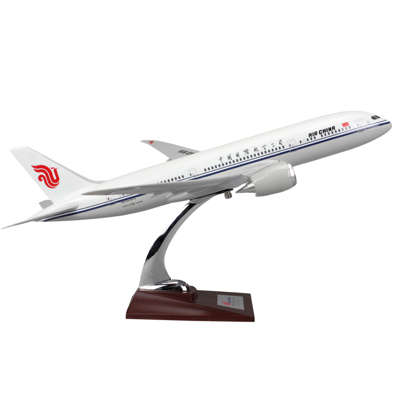 白色静态仿真飞机模型波音b787中国国际航空客机摆件国航模型43cm