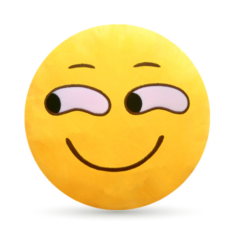 微信大黄脸qq奸笑表情抱枕emoji拆洗毛绒玩具公仔儿童