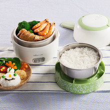 便携蒸饭器蒸煮饭盒热饭器 小熊电热饭盒双层可插电加热保温饭盒