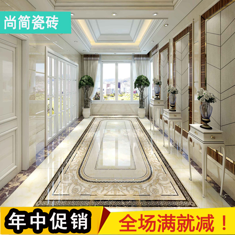 客厅拼花瓷砖地砖