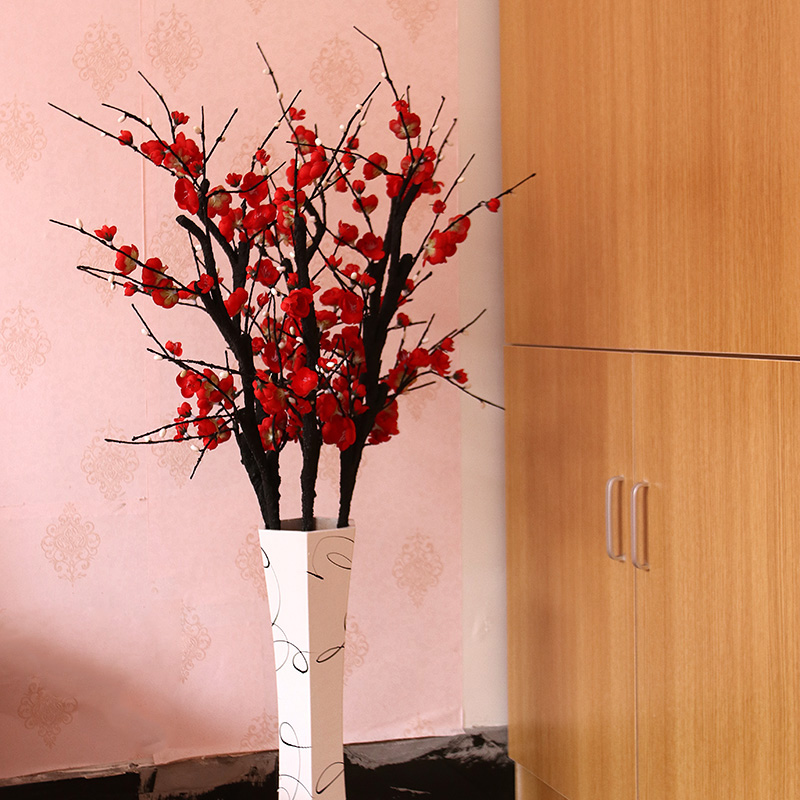 仿真桃花树饰品梅花枝干枝梅银柳装饰花插花绢花假花梅花套装包邮