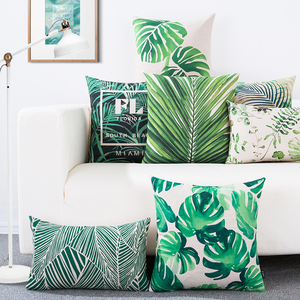 北欧简约植物棉麻抱枕