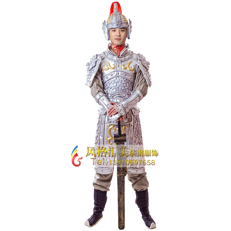 古代盔甲服装影视三国赵子龙将军战袍景区拍照男古装黄金甲服装