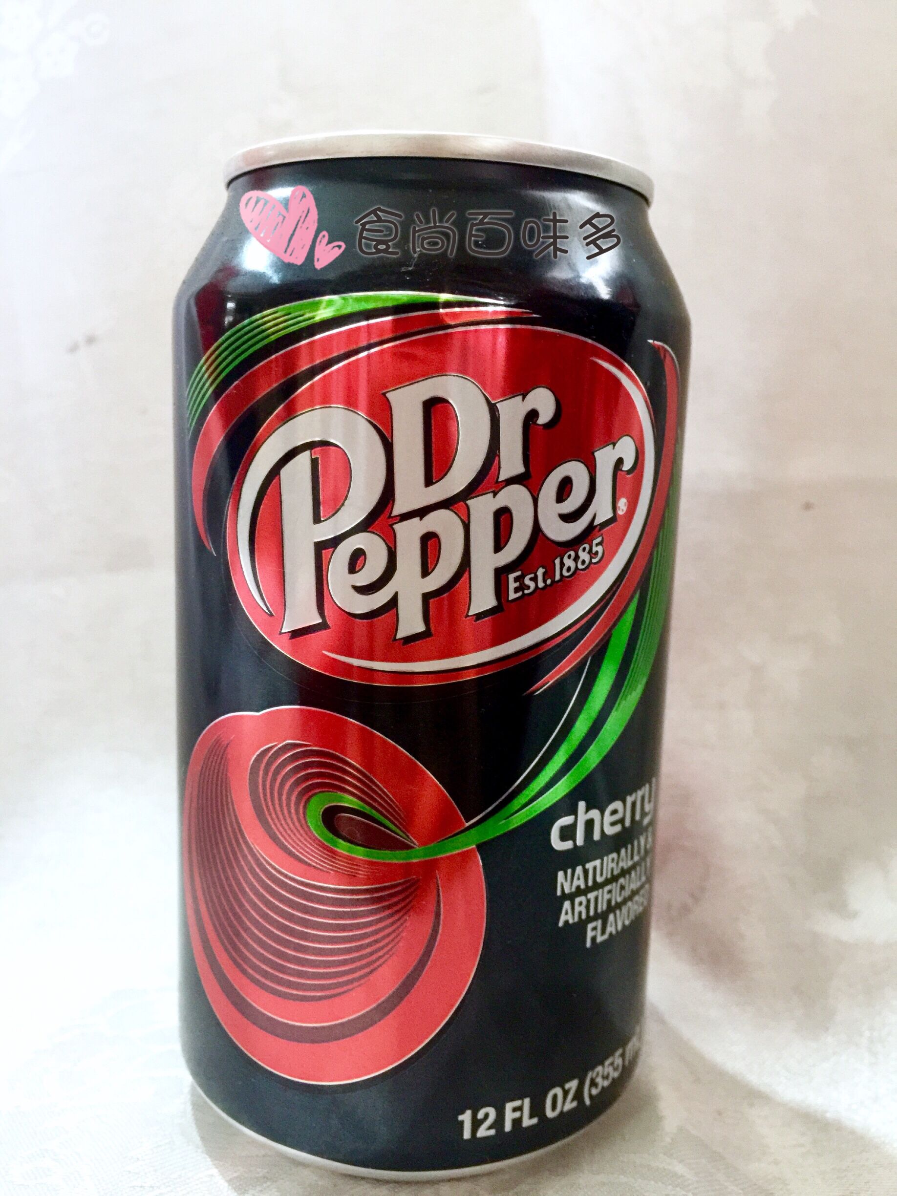 美国进口可口可乐 dr.pepper百事可乐 胡椒博士樱桃味汽水355ml