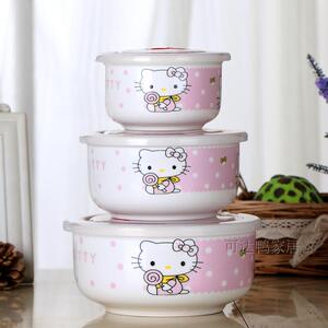 陶瓷保鲜碗三件套