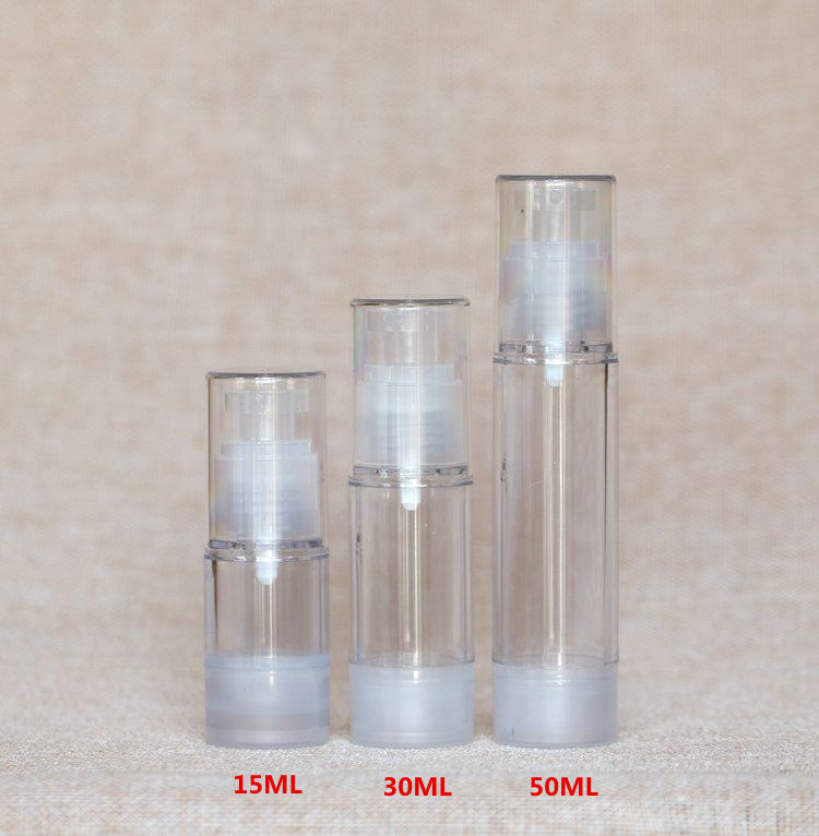 30ml透明真空瓶 乳液瓶 精华/粉底/化妆品分装瓶 塑料包装空瓶子