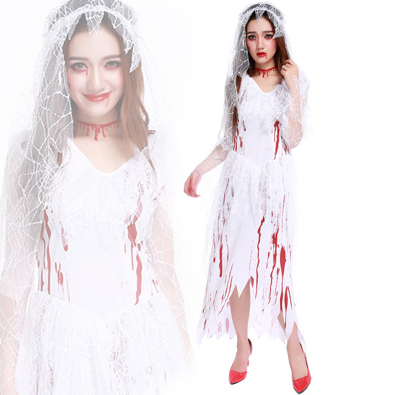2017实拍万圣节血腥僵尸鬼新娘cosplay服 血腥新娘舞台装酒吧夜店