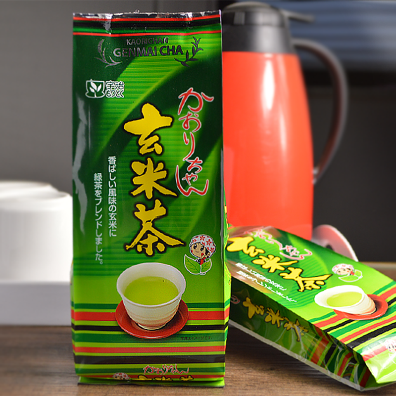 包邮玄米茶 蒸青绿茶 糙米茶 原装日本宇治寿司店专供200g