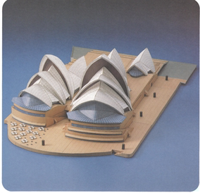 立体折纸手工制作模型剪纸 悉尼歌剧院 场景建筑 3d纸模摆件摆设