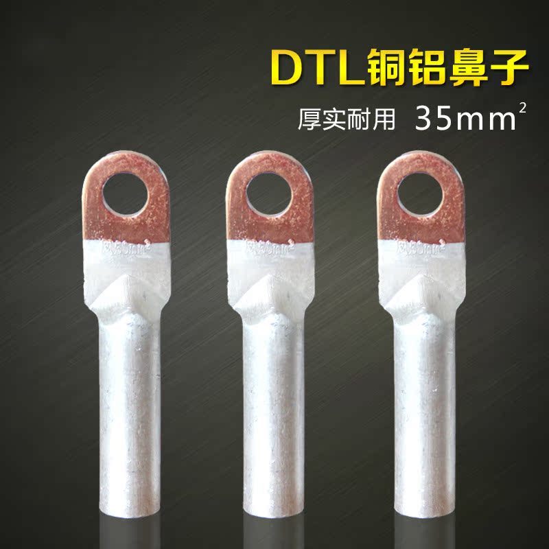 铜铝线鼻子dtl-10mm2铜铝接头过渡连接 铜铝转换接头鼻子 非标