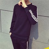 春秋季青少年长袖t恤男士秋衣上衣服男秋装薄款卫衣外套学生外穿