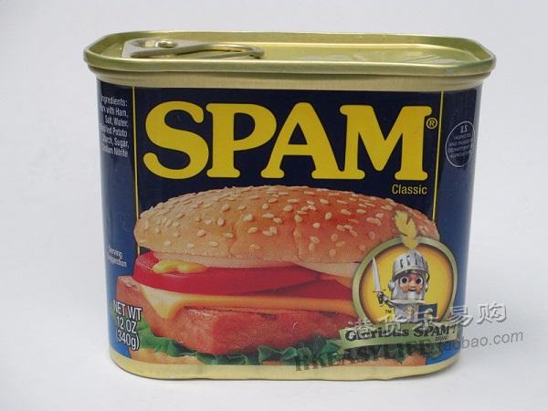 美国原装进口 spam世棒 经典午餐肉 4罐包邮