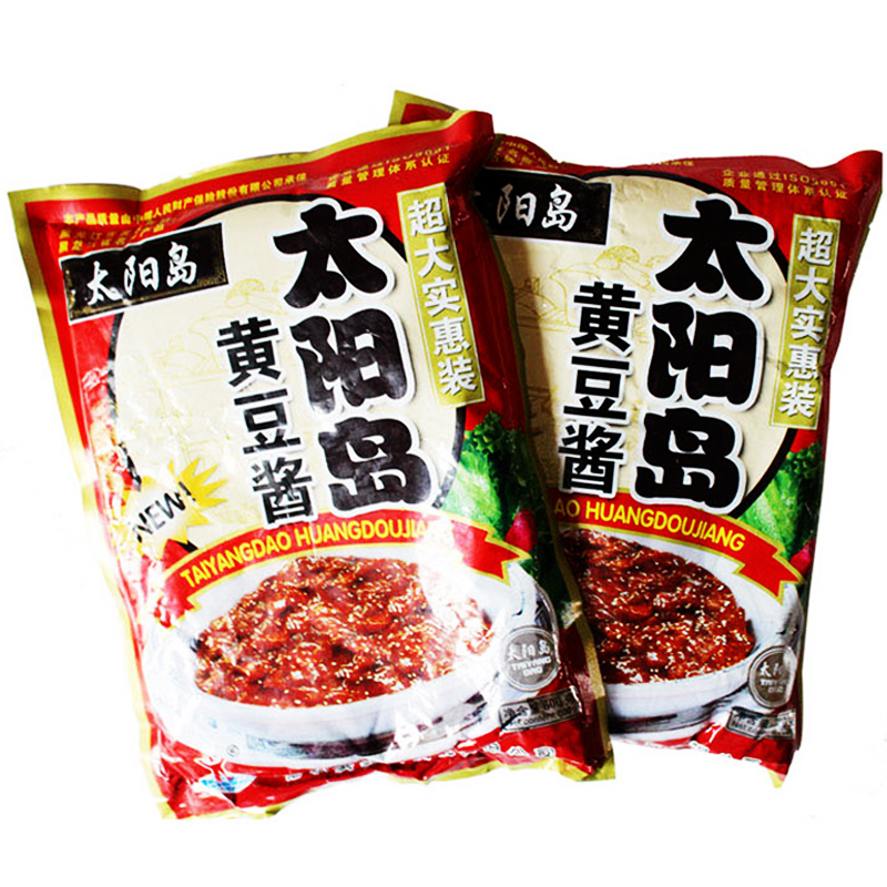 太阳岛黄豆酱大陆黑龙江省中国哈尔滨市酱菜大酱东北豆瓣酱600克