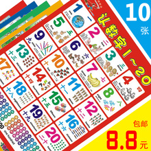 儿童挂图无声纸质早教看图画认字婴儿启蒙学数字挂图撕不烂贴画