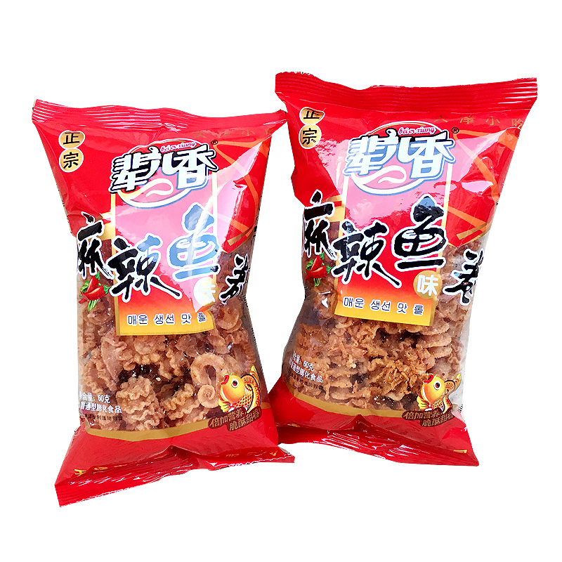 辈儿香 麻辣鱼味卷 油炸普通型膨化食品 脆卷 20包 包邮