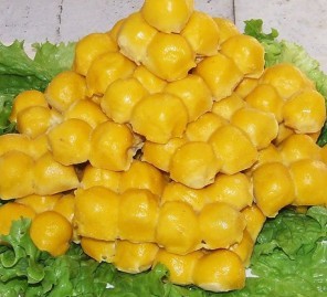 东北纯手工制作粘玉米粘豆包 黄豆包300克