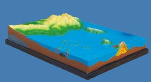 热销教学演示 岛屿成因演示模型地理 教学用