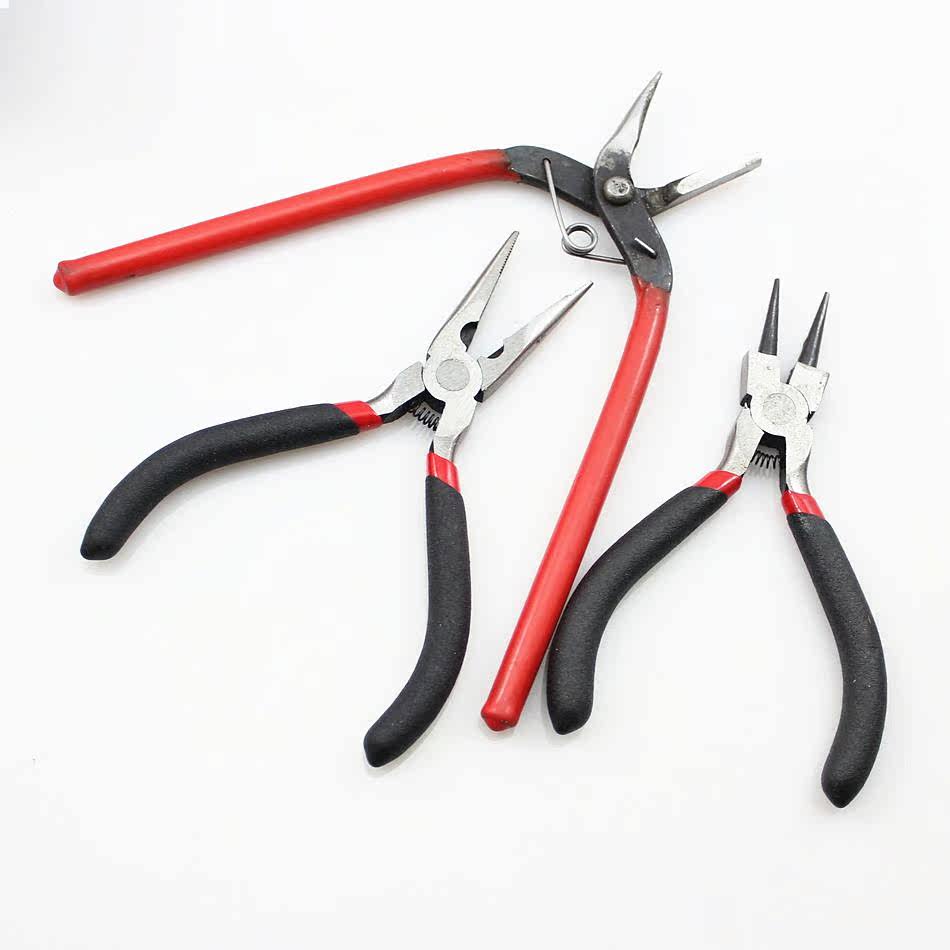 五金工具diy手工专用工具全套 九9字针弯圈 圆嘴尖嘴钳子剪钳包邮