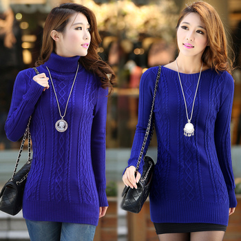 2014秋装新款韩版立体菱形麻花<em>中长</em>版打底针