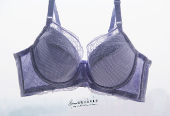 外贸原单韩国大码三排扣熏衣草紫<em>文胸90C</em> 90