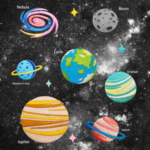 哥斯拉小姐独家原创插画刺绣贴【套装】mdash;mdash;星球已知宇宙
