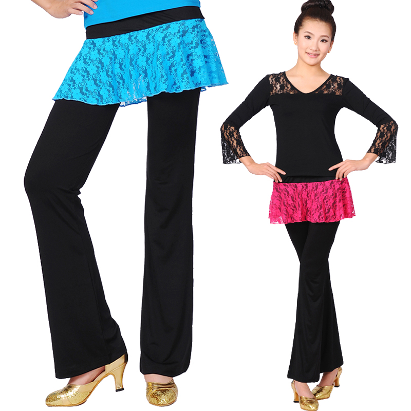 广场舞服装裙裤牛奶丝加绒拉丁舞裤子秋冬舞蹈