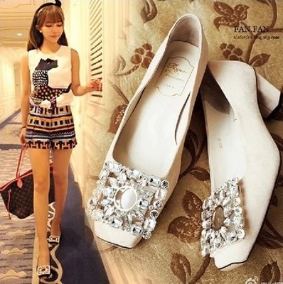 [2015爆款]欧美2015夏明星同款街拍尖头单鞋细