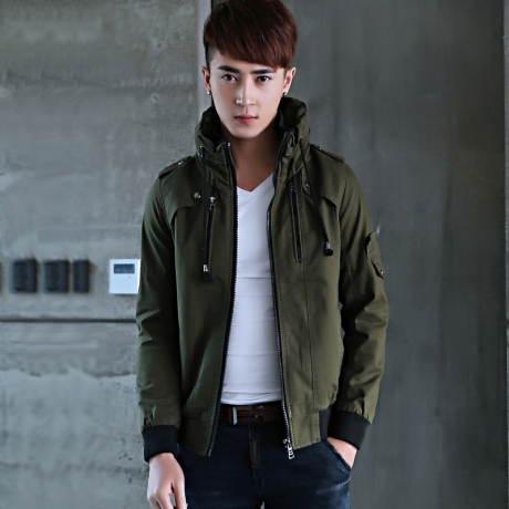 淘宝网购物-2015韩版<em>立领</em>jacket<em>春秋</em>薄<em>外套</em>男