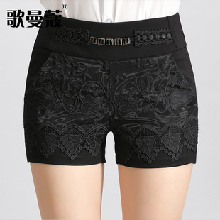 购买秋季女装<em>中年</em>胖mm<em>西装短裤女</em>大码修身弹