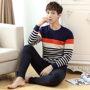 男士加绒保暖内衣套装