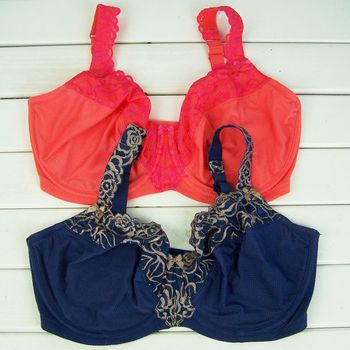 外贸欧单全杯<em>超大罩杯文胸</em> 超薄蕾丝胖MM文胸