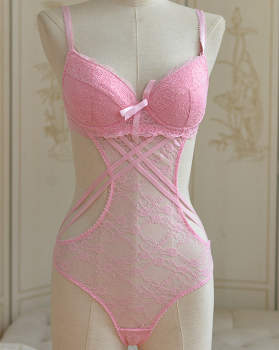 SY-11 外贸粉色精美蕾丝<em>文胸</em>连体内衣70<em>B75</em>B